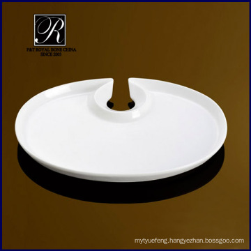 PT-0814 porcelain plate with glass holder